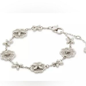 🩶🔹️KATE SPADE 🔹️Silver Heritage Bloom Line Bracelet